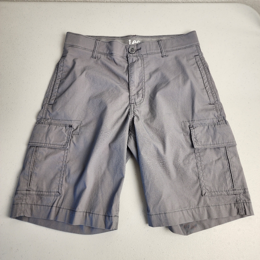 Lee Gray Cargo Shorts Men’s 30 Utility Stretch Casual